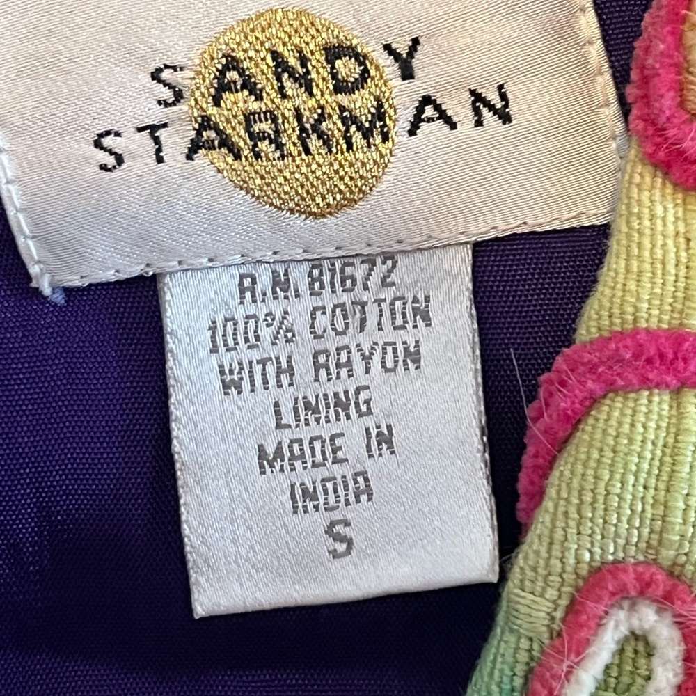 Sandy Starkman Vintage Jacket Abstract Bohemian Pattern Size Small - Picture 2 of 5